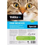 Yokka Cat FISH DELICATE Полнорационный сухой корм для взрослых кошек с чувствительным пищеварением, 12 кг